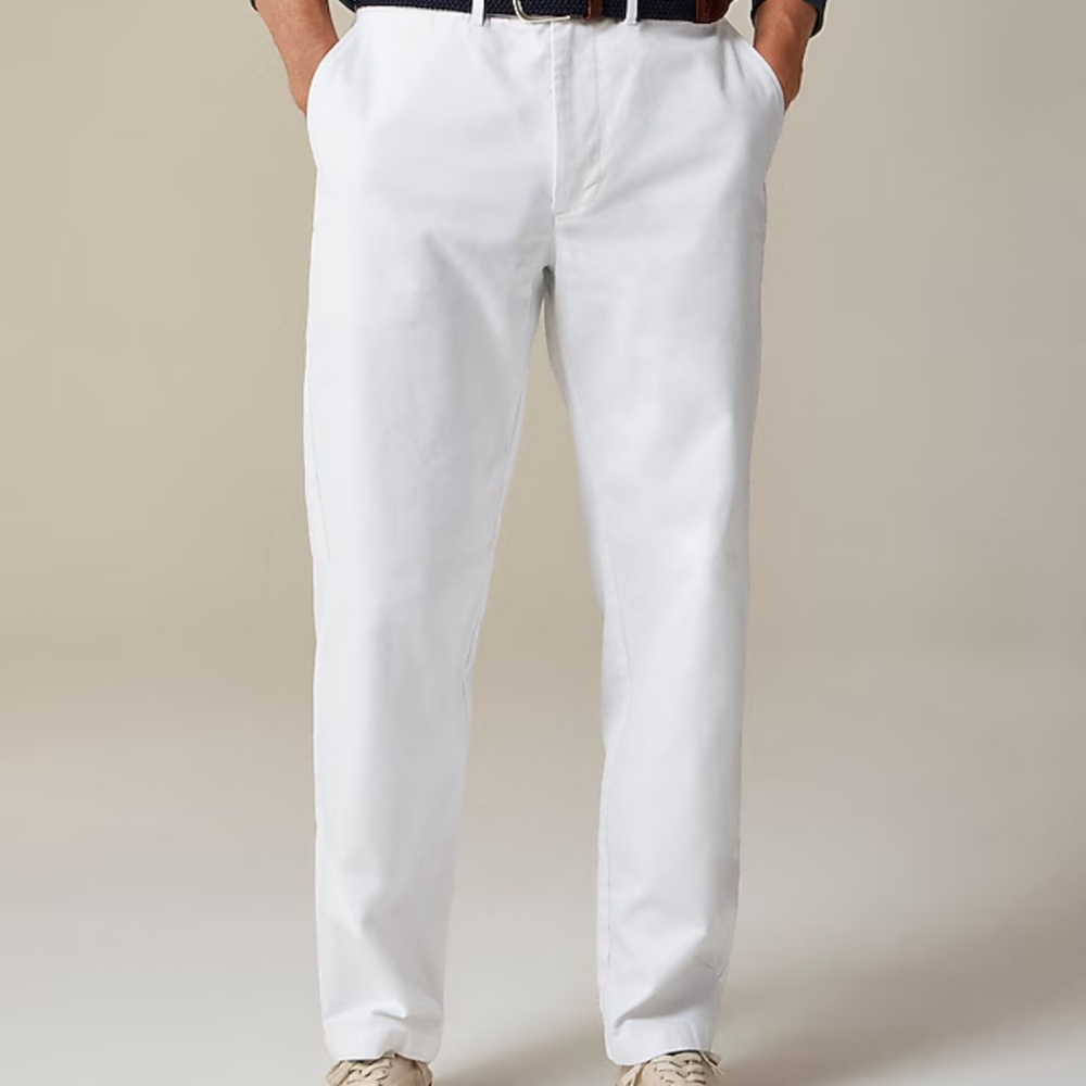 J Crew Men’s Classic Chino- white Size 35/32 NWT